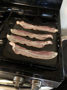 bacon on griddle