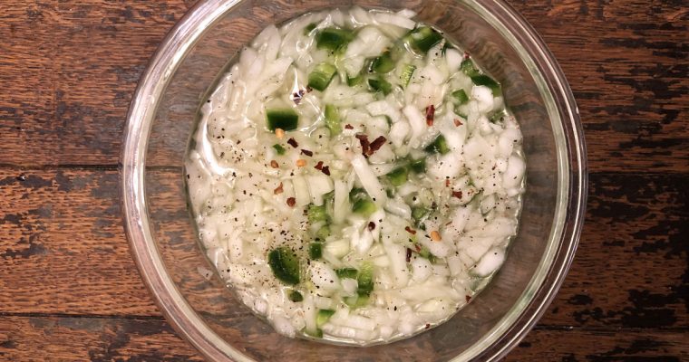 Homemade Diced Onion and Jalapeno Relish Recipe