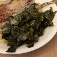 Quick Collard Greens w/ Garlic, EVOO, RW Vinegar