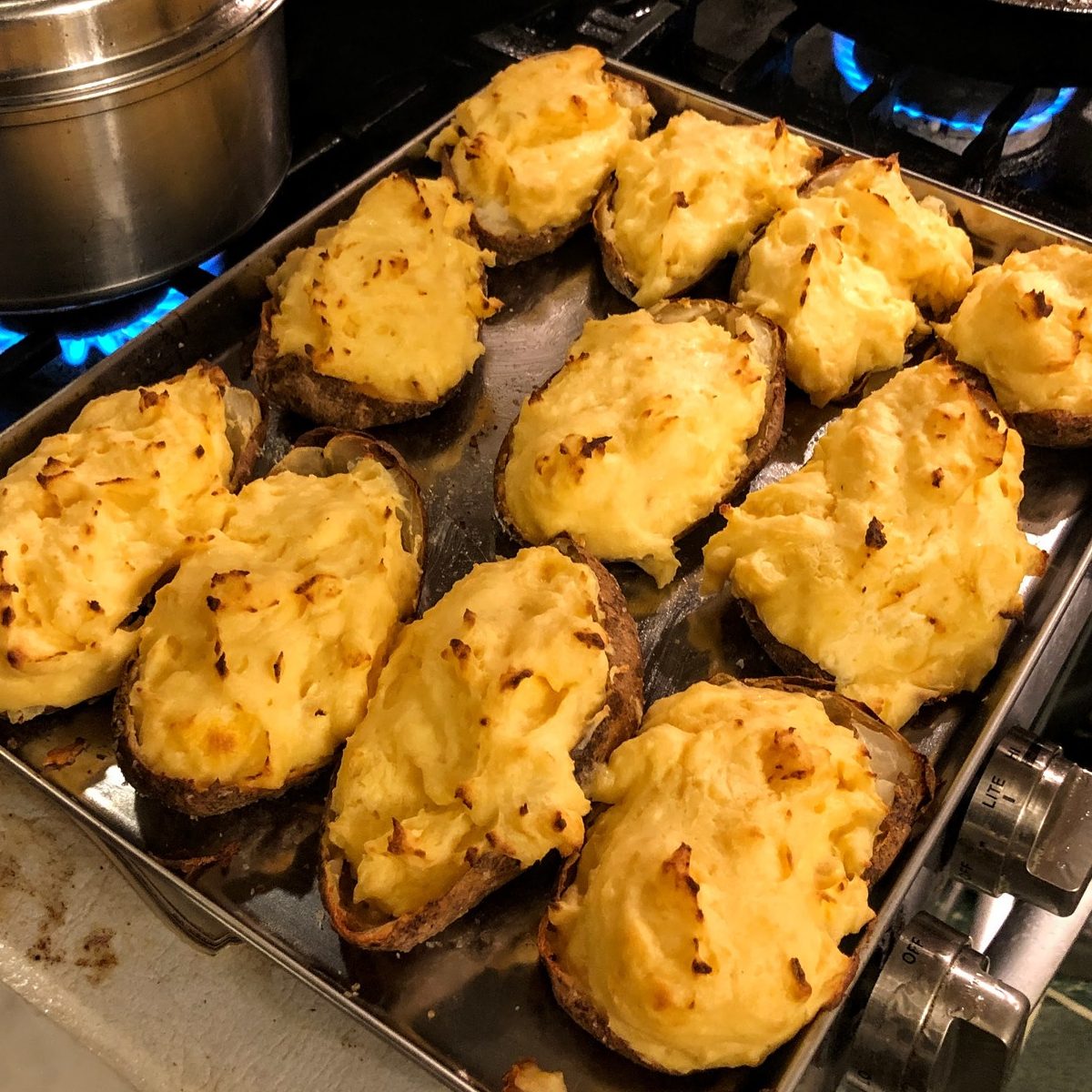 Wisconsin Style Twice-Baked Cheddar Cheese Potatoes